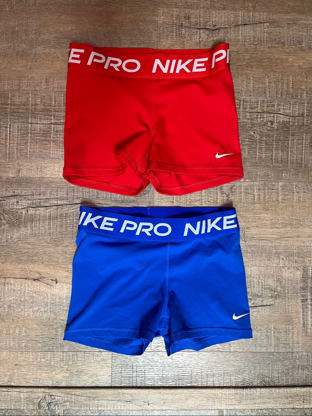 Nike Pro Women's Bike Shorts - Red & Blue